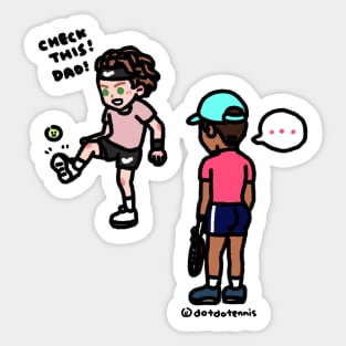 Andrey showing off his poor football skills to Rafa Sticker